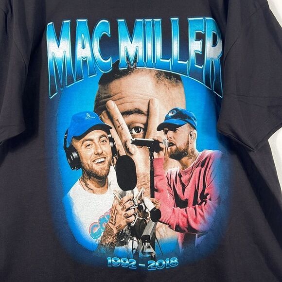 🔥🔥 “NEW” MAC MILLER Rap Music Tee RARE Memorial T-Shirt Sz XL - Never Worn - Picture 2 of 6